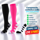 Kit 3 Pares de Meias Compressivas ColorFlex™ - Glow