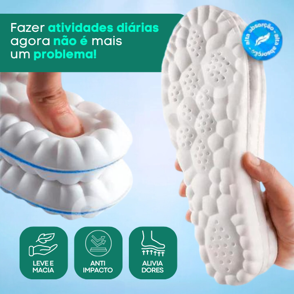 Palmilhas OrtoFlex™ - Absorção de Choque/Anti Impacto + Conforto