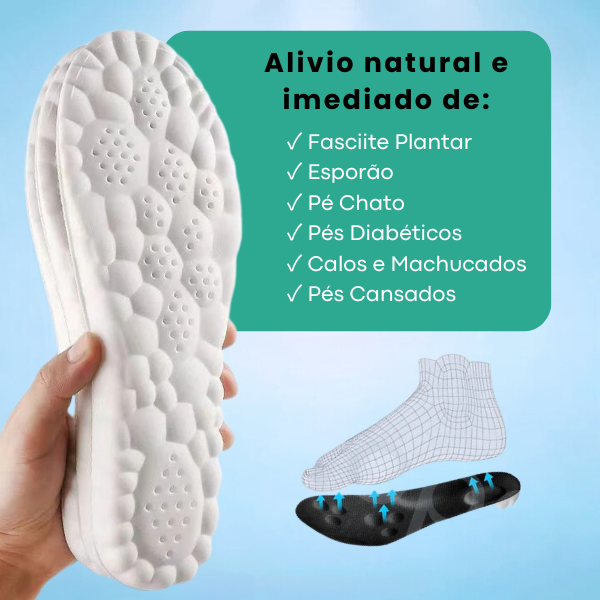 Palmilhas OrtoFlex™ - Absorção de Choque/Anti Impacto + Conforto