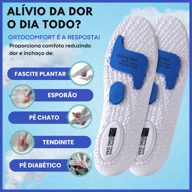 Palmilhas ORTOConfort™ - Absorção de Choque/Anti Impacto + Conforto Diário