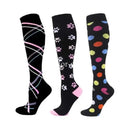 Kit 3 Pares de Meias Compressivas Vibrantes ColorFlex™ - Alegria