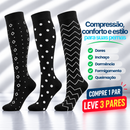 Kit 3 Pares de Meias Compressivas ColorFlex™ - Universo