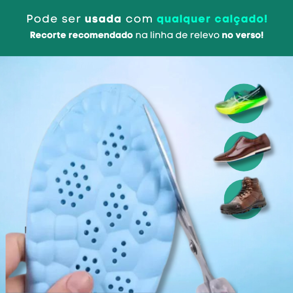 Palmilhas OrtoFlex™ - Absorção de Choque/Anti Impacto + Conforto