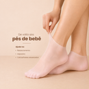 Meias de Silicone Hidratantes - Trata Rachaduras e Ressecamento - Efeito SPA em casa! - Rosa