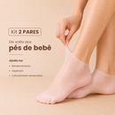 Meias de Silicone Hidratantes - Trata Rachaduras e Ressecamento - Efeito SPA em casa! - Rosa