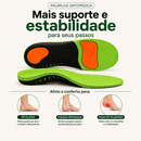 Palmilhas OrtoBase™ – Suporte ao Arco/Pisada Pronada + Conforto Diário