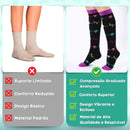 Kit 3 Pares de Meias Compressivas Vibrantes ColorFlex™ - Radiance