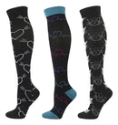 Kit 3 Pares de Meias Compressivas Vibrantes ColorFlex™ - Encanto