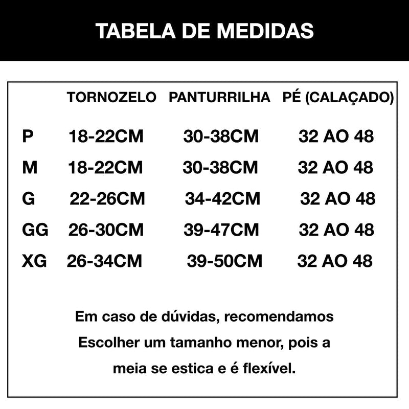 Meia de Compressão - Alívio Imediato de Dores - COMPRE 1 PAR LEVE 2!