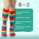 Kit 3 Pares de Meias Compressivas Vibrantes ColorFlex™ - Radiance