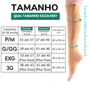 Meia De Media Compressão Zíper OrtoLife™ - Alívio Imediato - Parcele em até 12x + Frete Grátis