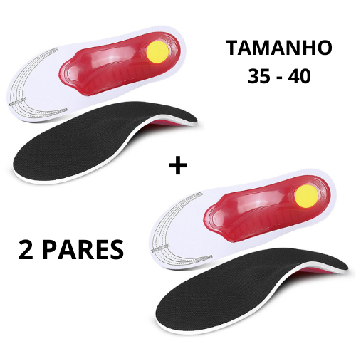 Palmilha Ortopédica Para Correção da pisada - Tamanhos ajustáveis